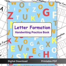 Letter Formation Handwriting Practice Book for Kids | Printable Book