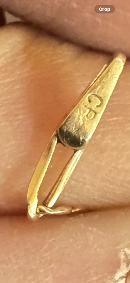 Браслет детский Figaro с гравировкой золото 14 карат 5 дюймов Daleyzia (имя на браслете 1,6 грамма - Изображение 2 из 4