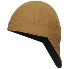 Image of Reversible Welding Cap, 7 1/4"(184mm) ID 8 Panel Protective Welder Hat, Brown