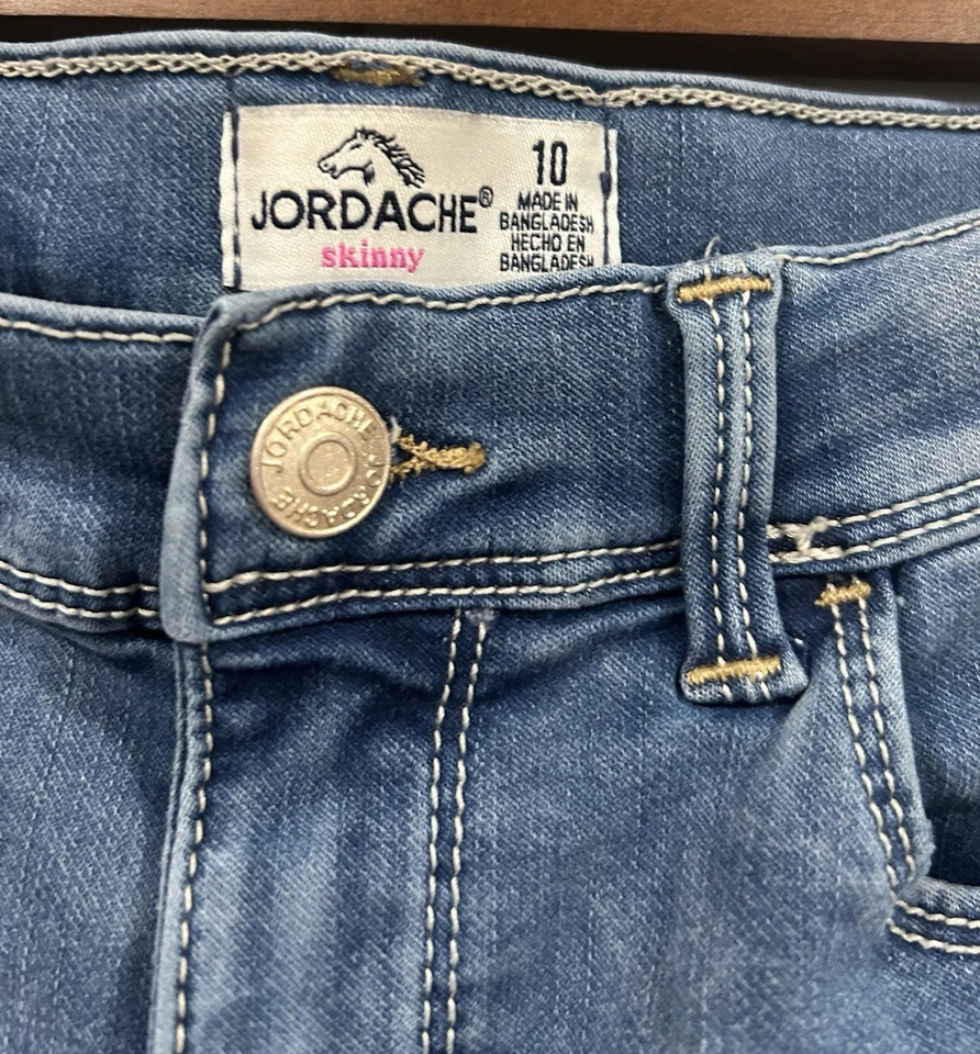 Pantalones de mezclilla ajustados Jordache para niñas - talla 10 ajustados con cintura ajustable Foto 2 de 4