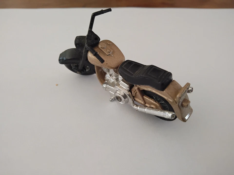 Matchbox 1980 No.50 Motorrad Harley Davidson Gold , Top Zustand , ohne Fahrer - Bild 3 von 4