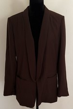 Unbranded Brown Lined Blazer With Pockets - Size L