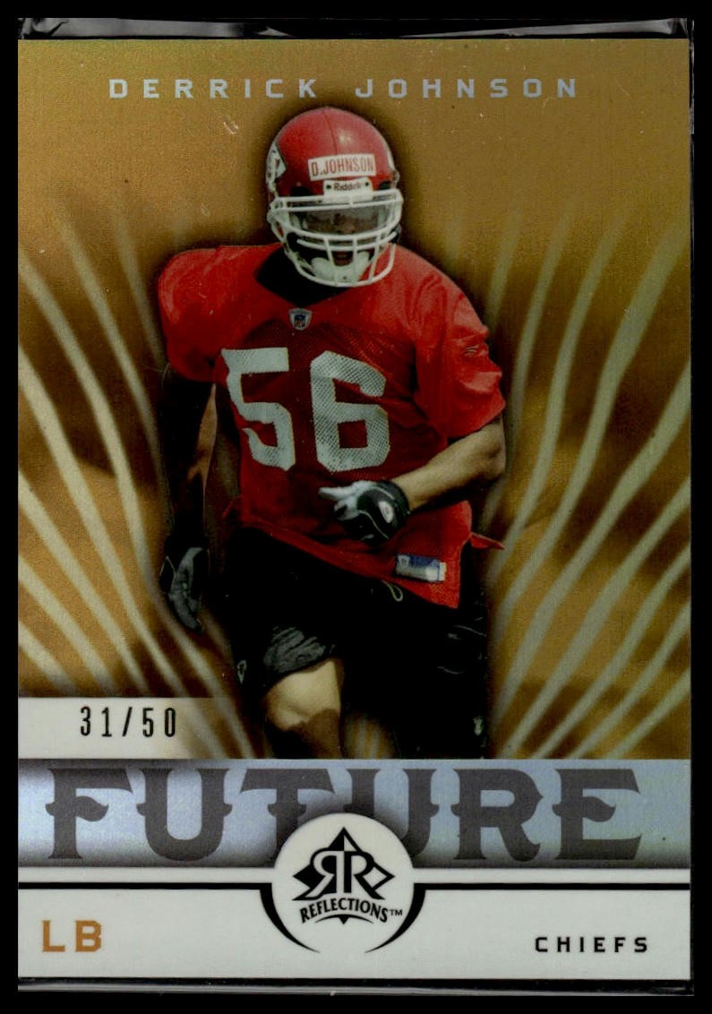 2005 Upper Deck Reflections #281 Derrick Johnson Gold #/50