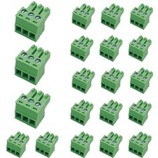 20 PCS 3.81mm 3 Pin Phoenix Quick Connector PCB Screw Terminal Block 2816AWG
