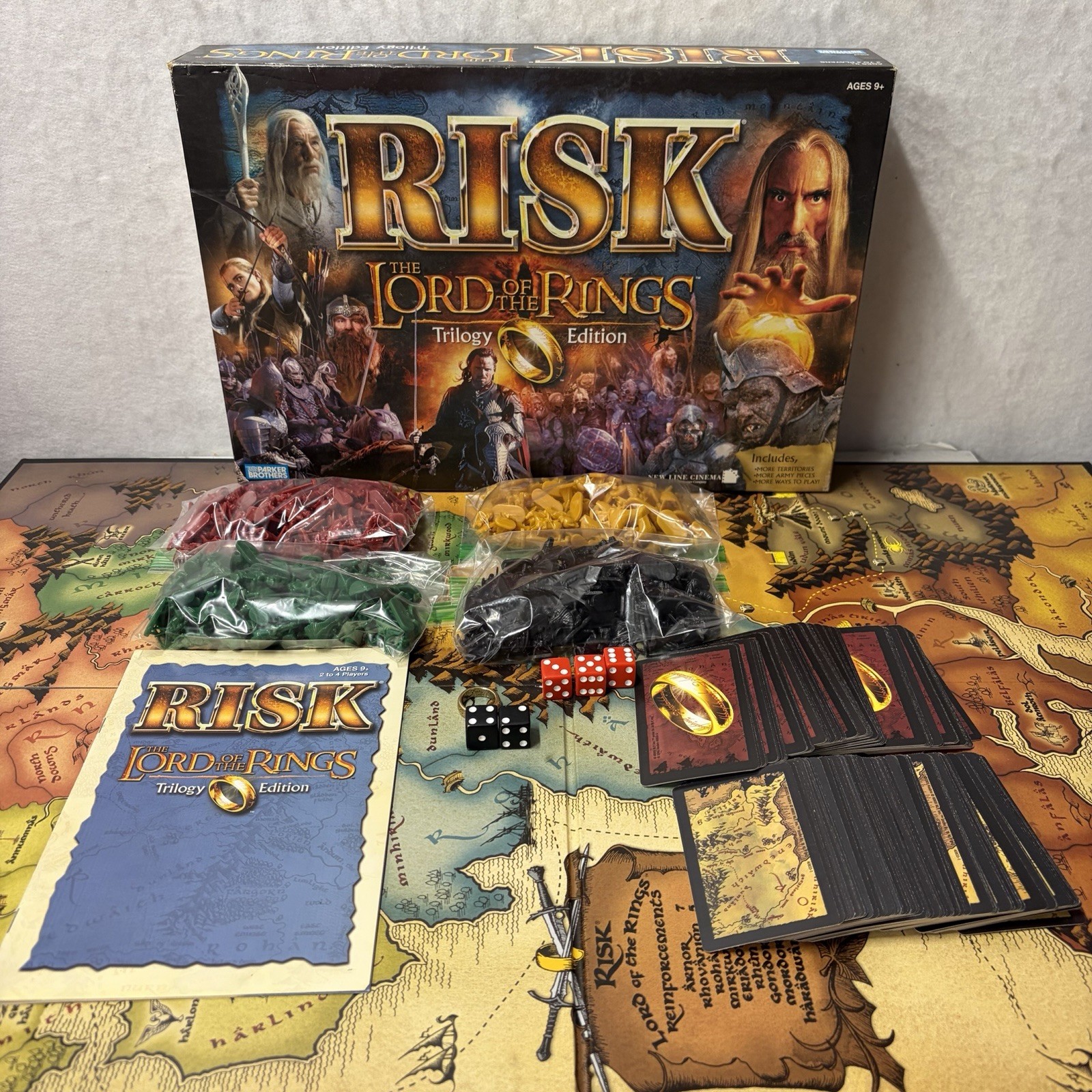 Risk Lord Of The Rings Trilogy Edition 2003 Board Game With Ring Complete In Box