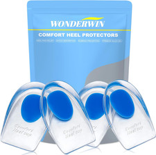 Gel Silicone Heel Pads,2 Pairs Heel Cups for Achilles Tendonitis,Shoe Wedge Inse