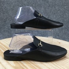 Steve Madden Galilea Shoes Womens 10 M Mule Slip On Closed Toe Leather Black