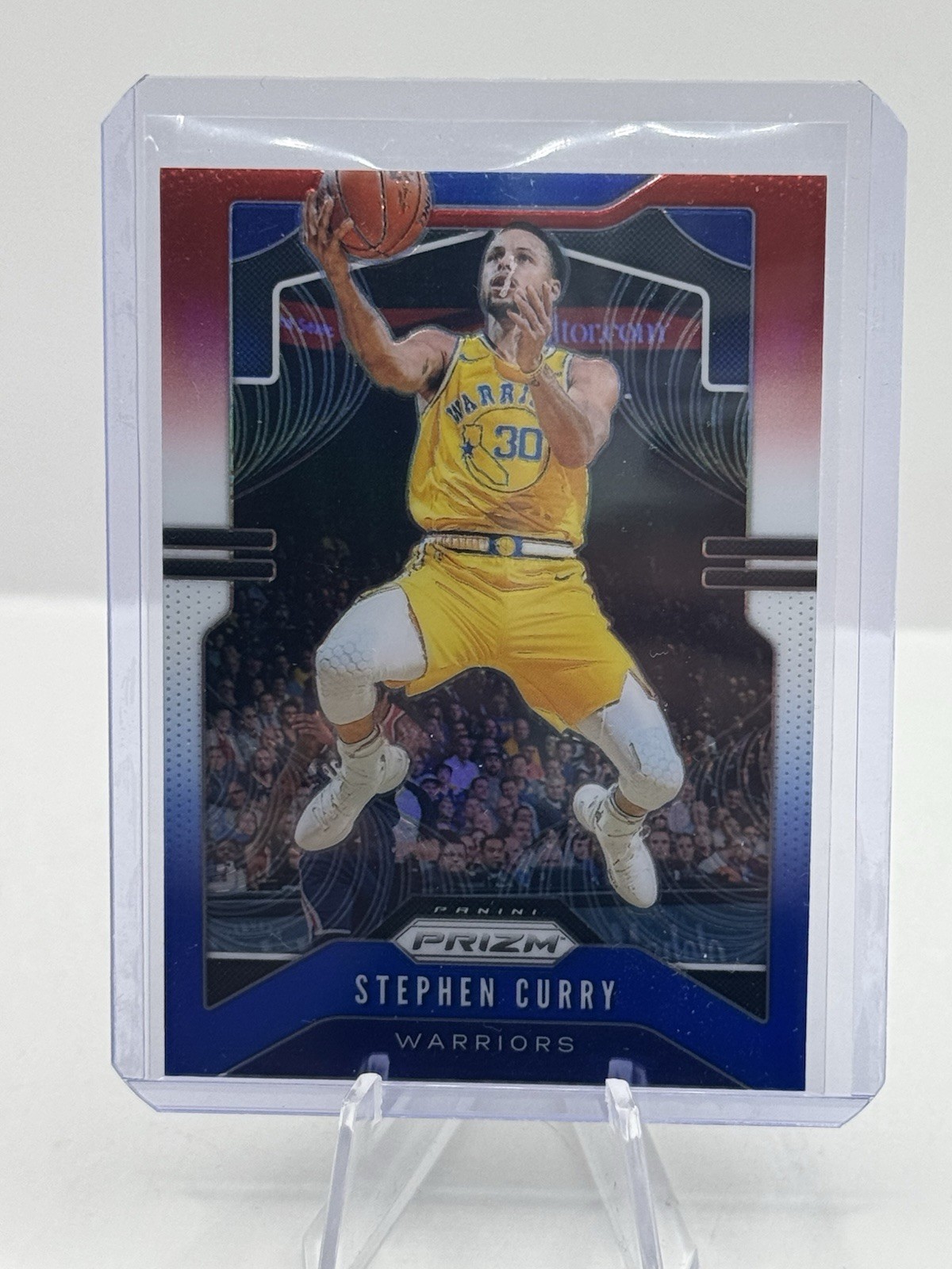 Stephen Curry Red White Blue Prizm 2019-20 Panini Prizm #98 Golden State Warrior