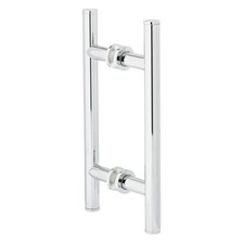 Counterpoint 18" Center-to-Center Back-to-Back Pull with Rosette Polished Chrome