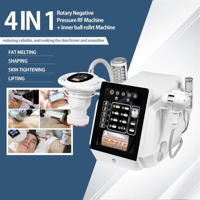 4 Handles Ball Roller Rotation R-F LED Vacuum Face Lift Body Slimming Machine