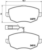 Brembo Bremsbelagsatz Scheibenbremse Prime P 23 128 FüR Ypsilon Lancia 843 AXB1A