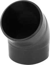 POWERTEC 70182 2-1/2" 45 Degree Elbow - ABS Plastic Dust Collector Connector