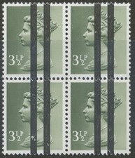 GB POST OFFICE TRAINING SCHOOL 1971, MACHIN 3 ½ p superb U/M in block of four