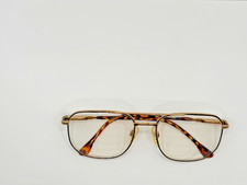 Vintage Italian Aviator Eyeglass Frames Gold ToneDouble BridgeTortoise 56-18-140