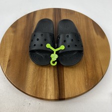 New NWT Womens Crocs Classic Black Slip On Comfort Casual Slide Sandals Size 5 M