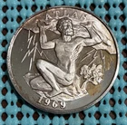 1972 Krewe of ATLAS /Music of Famous Rivers .999 FINE SILVER Mardi Gras Doubloon