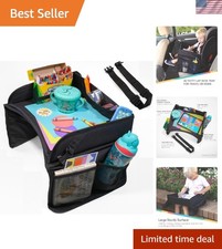 Kids Foldable Lightweight Travel Activity Lap Desk Tray with Pockets Stay Org...