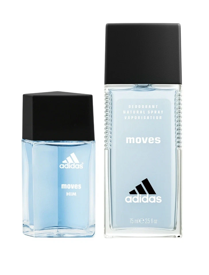 Adidas Moves Him Cologne & Deodorant Spray Gift Set New  Free Shipping . - Image 2 of 2