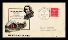 US COVER JOHN ADAMS PRESIDENTIAL SERIES FDC SCOTT 806 HAND COLORED CACHET