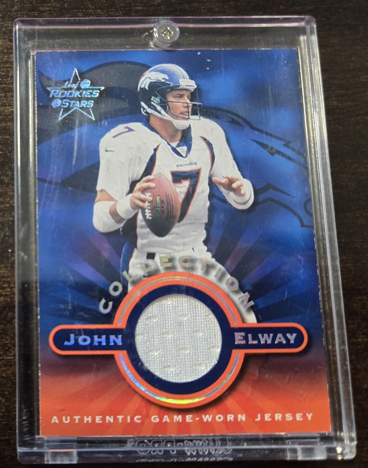 1999 Leaf Rookies & Stars Collection /300 John Elway #JEC-2 Game Used Jersey SC