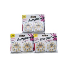 Three 3 Energizer Zinc Air Hearing Aid Batteries Size 10 - 96 Total 07/27