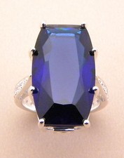 10.0ctw GENUINE BLUE QUARTZ COCKTAIL RING 6