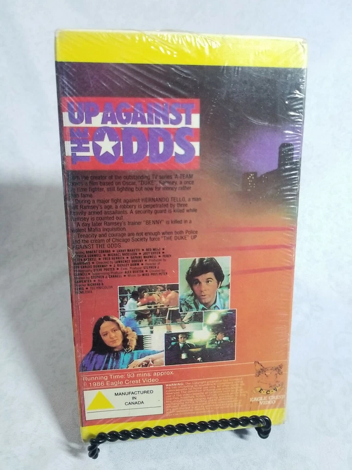 RARE 1986 VINTAGE UP AGAINST THE ODDS IMPORT VHS ROBERT CONRAD A TEAM DUKE PILOT - Image 2 of 4