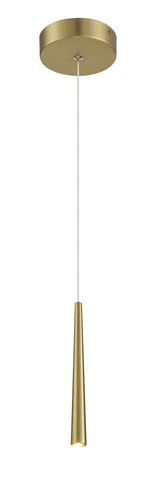George Kovacs Stretch LED Mini Pendant, Soft Brass - Picture 1 of 4