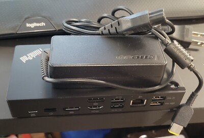 Lenovo ThinkPad 40AS USB-C Dock Gen2 LDC-G2 w/Lenovo A/C Adapter + USB-C Cable