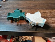 Lot of 2 3 Way Outlet Wall Plug Adapter Electric Multi T-shaped