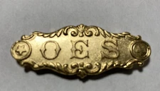 Antique VTG Order of the Eastern Star Pinback Masonic ribbon badge INV-AD20