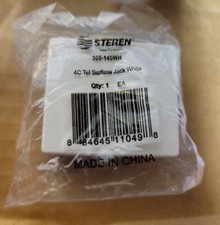  Lot of 4 300-145wh Steren Surface Phone Jack 300145WH