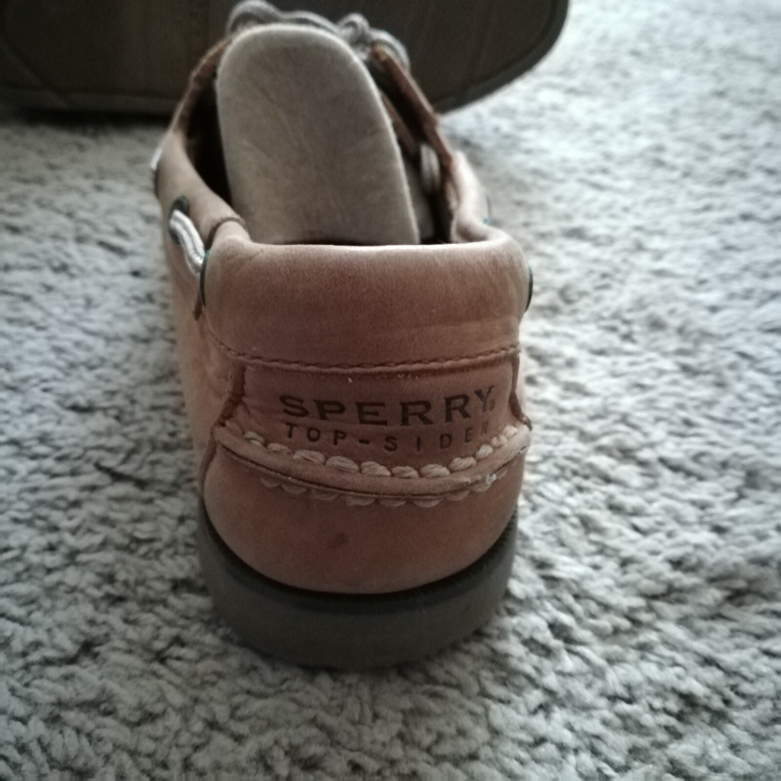 Men's Tan Sperry Boat Shoes School Uniform Sz 8 Gem