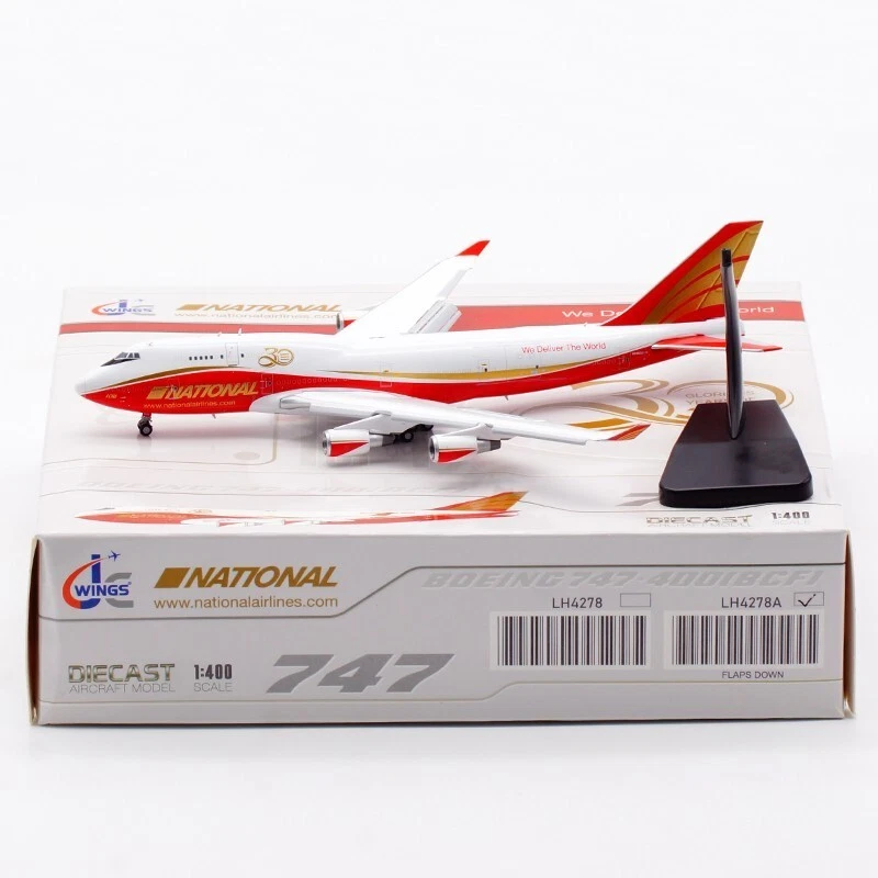 1:400 JC Wing National Airlines B747-400BCF Diecast Models N936CA Flaps Down JET 1:400 JC Wing National Airlines B747-400BCF Diecast Models N936CA Flaps Down JET