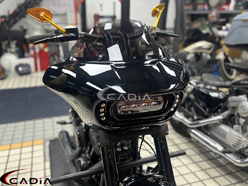 Front Fairing W/ LED Headlight Turn Signals Light For Harley Fat Bob FXFB FXFBS