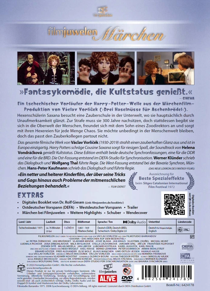 Saxana - Das Mädchen auf dem Besenstiel (1972 / Filmjuwelen DEFA-Märchen) [DVD] - Bild 2 von 4