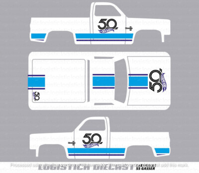 UNIVERSAL Water Slide Decals FOR HOT WHEELS '83 Chevy Silverado a1