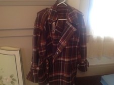 Acne Studios Wool & Silk Checked Oversized Coat Size 36