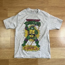 Vintage 1990 Teenage Mutant Ninja Turtles Graphic Shirt Youth Medium 10/12