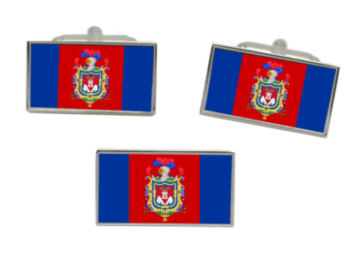 Quito (Ecuador) Flagge Manschettenknopf Und Krawattennadel Set