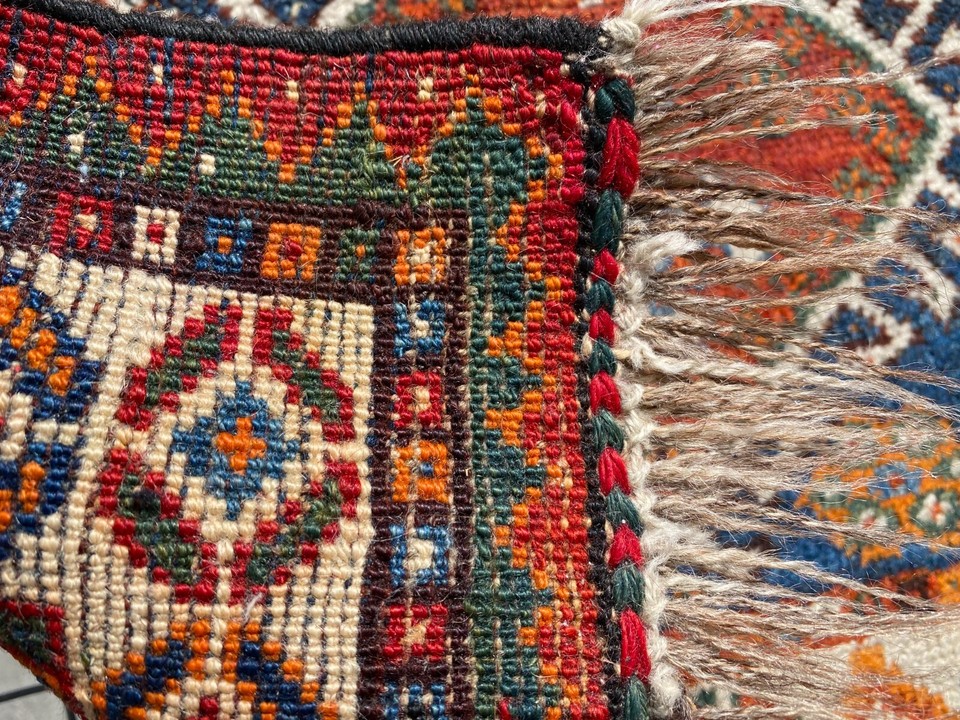 Lur 57x50cm antique Bagface carpet handknotted rug clean eBay