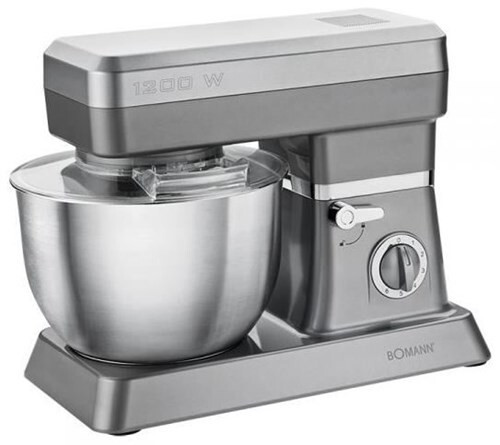 Impastatrice Planetaria KM398 con 3 ganci 1200 W  6,3 litri con Coperchio Bomann