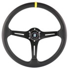 <!--F#f_0-->14.5inch/370mm NARDI Italy Leather Black Thickened Spoke Sport Steering Wheel<!--F/-->