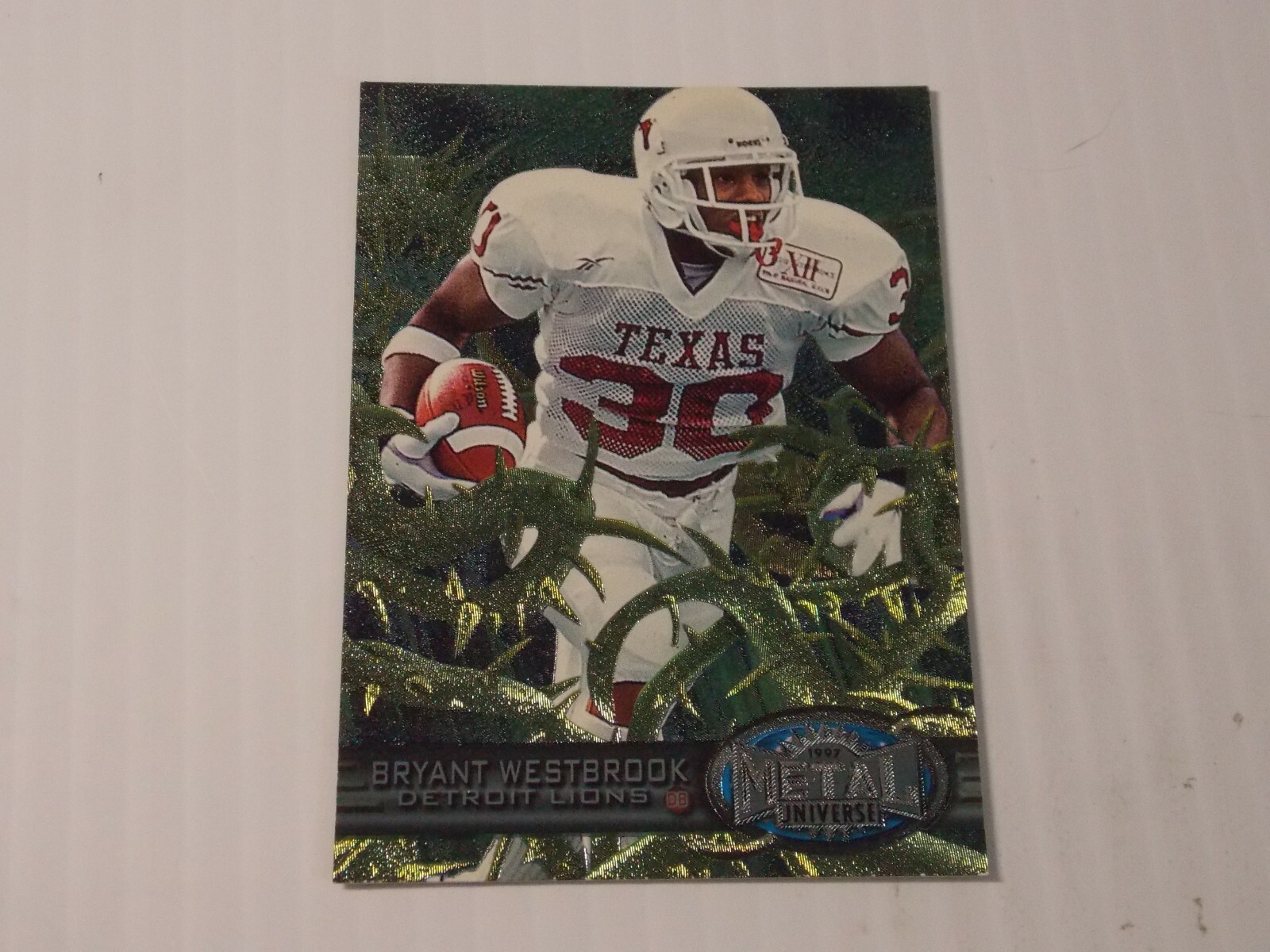 1997 Metal Universe Football Card #179 Bryant Westbrook RC  Detroit Lions Texas