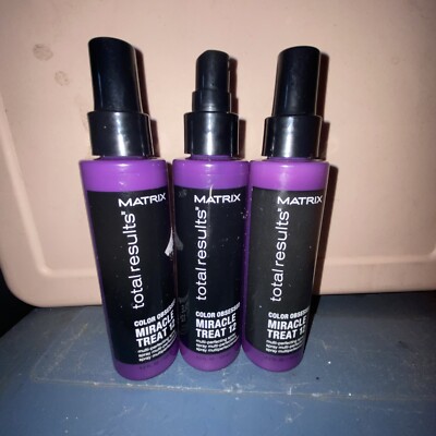 (3) New Matrix Total Results Color Obsessed Miracle Treat 12 4.2 oz each