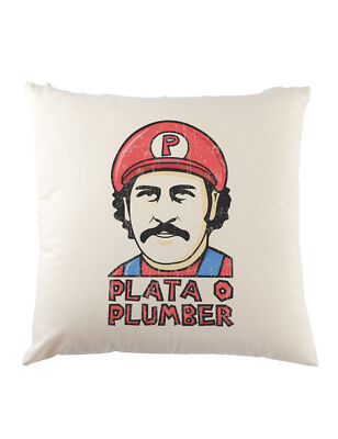 Plata O Plumber Dekokissen Pablo Narcos Fun Gaming Game Geek Nerd Plomo