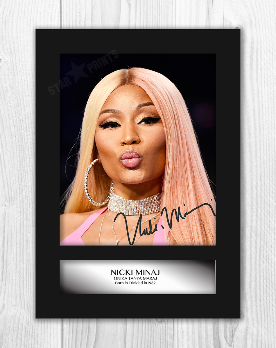 Nicki Minaj (1) A4 reproduction autograph photograph poster