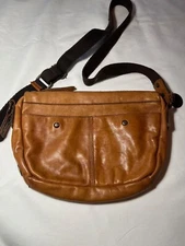 Vintage Crossbody Leather Handbag by Will Leather Goods USA Brown