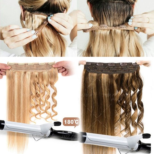 Extension Capelli Umani One Piece Clip In Remy 100% Mezza Testa Piena Balayage 100gr - Foto 15 di 43
