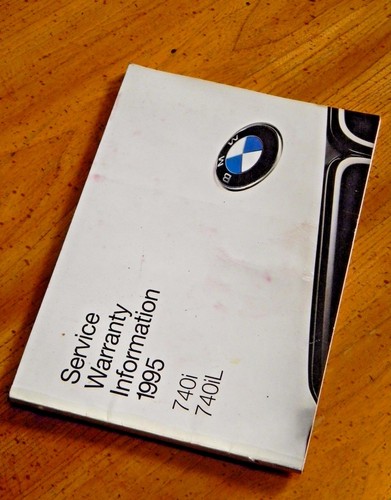**BMW E38 740i 740iL Service Warranty Information 1995 Booklet Manual ...